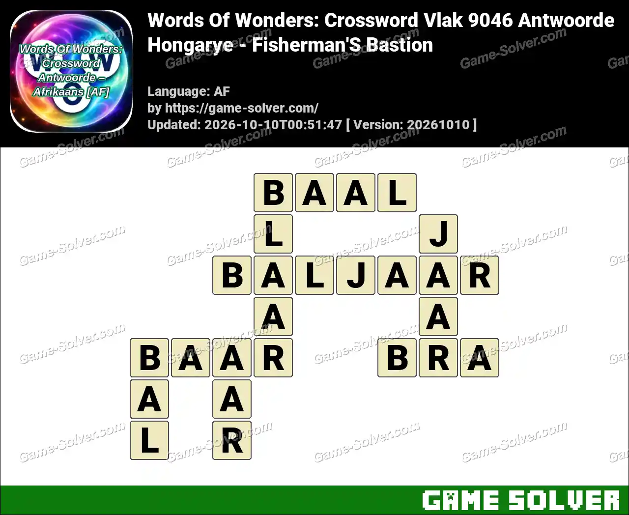 Words Of Wonders: Crossword Vlak 9046 Antwoorde – Hongarye – Fisherman’S Bastion